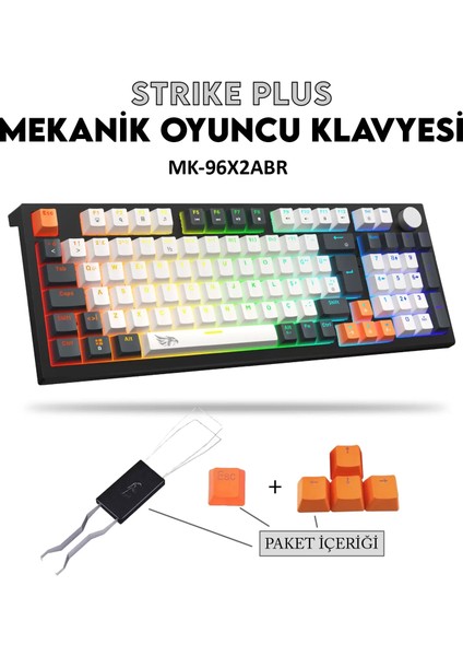 Strike Plus Mekanik Klavye Hot Swap Anti Ghosting Türkçe Örgü Kablo Oyuncu Klavyesi