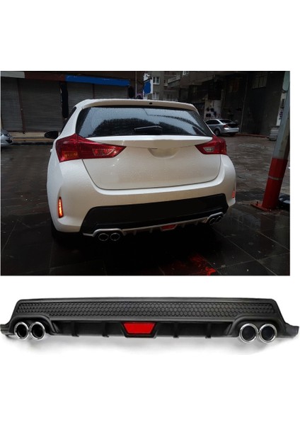 Toyota Auris Uyumlu Body Kit Difüzör 4 Çıkış Yuvarlak Siyah Model 2