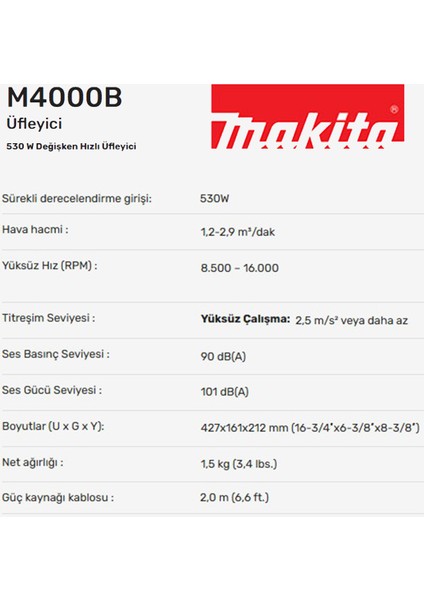 M4000B Üfleme Makinesi 530W Değişken Hızlı fiyatları