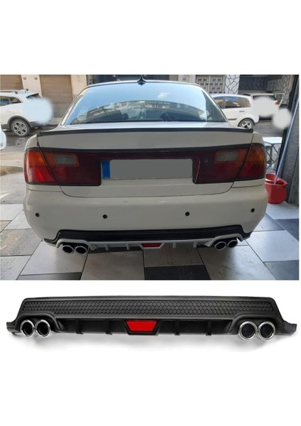Mazda 323 95-99 Uyumlu Body Kit Difüzör 4 Çıkış Yuvarlak Siyah Model 2