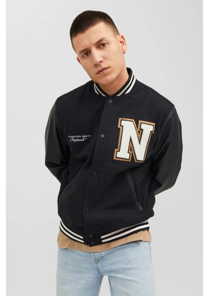 JORCOLLEGE WOOL BLEND BOM Siyah Erkek Ceket