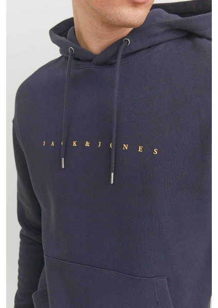 JJESTAR JJ SWEAT HOOD NOO Lacivert Erkek Sweatshirt fırsatları
