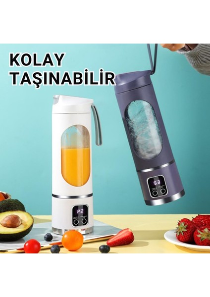 50W 450ML Kişisel Şarjlı Blender Buz Kırıcı Taşınabilir Smoothies Blender Meyve Sıkacağı Çelik Bıcaklı indirimleri