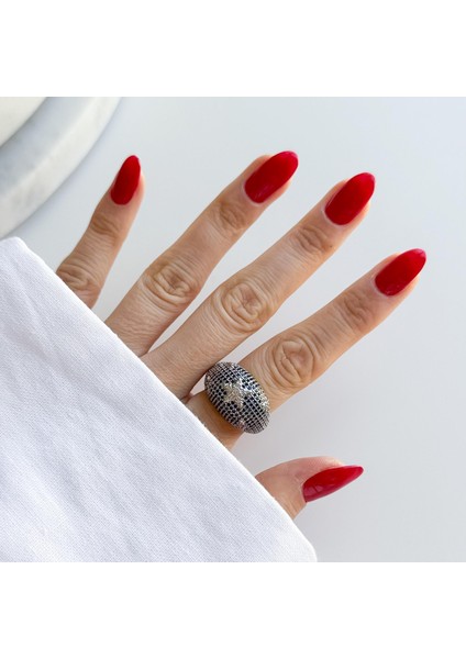 Çelik Bombeli Taşlı Yüzük fiyatları