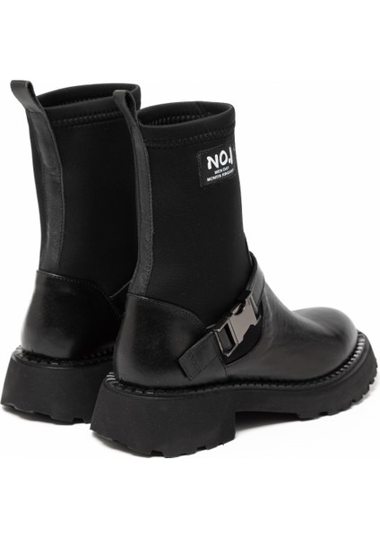 Kadın Bot GTN-24580 John May Siyah Deri-Siyah Strec fırsatları