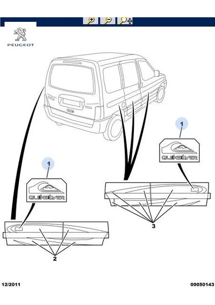 Yan Cikartma Yazi Quicksilver Peugeot 8665.40