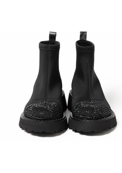 Kadın Bot GTN-24565 John May Siyah Strec Siyah Taş