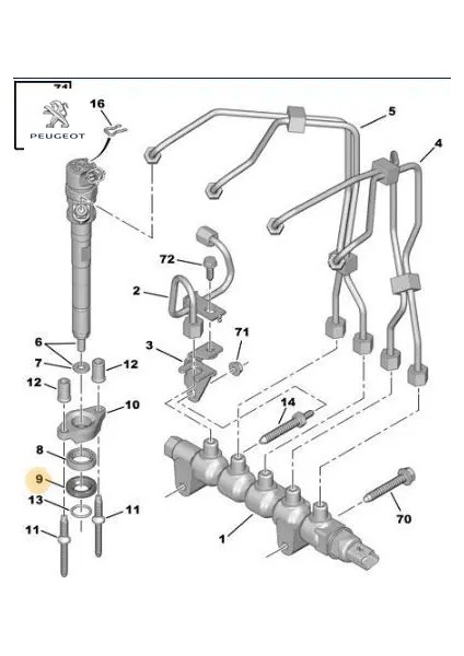 Enjektör Contasi 307-407-PARTNER 1.6hdi