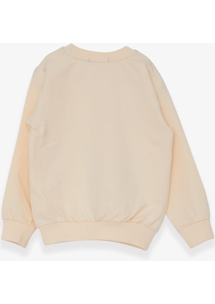 Kız Çocuk Sweatshirt Kalp Baskılı 2-6 Yaş, Krem modelleri