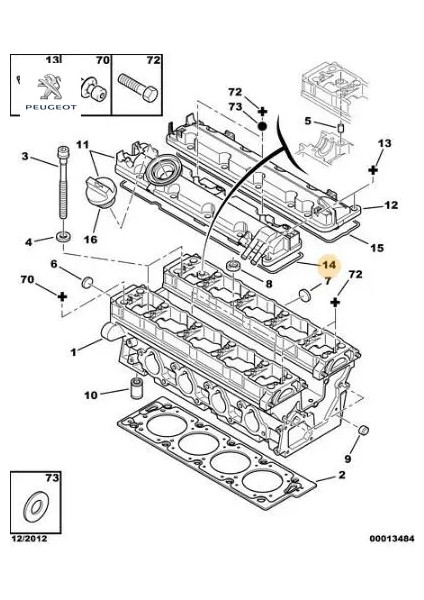 Kapak Contasi Peugeot Cıtroen, Peugeot 0249.A2