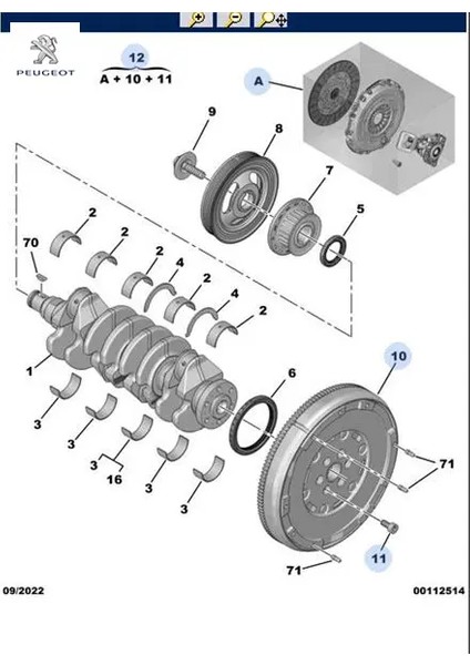 Debriyaj+Volan Kit 508-3008 DV6C (Rulman 2041.A3)