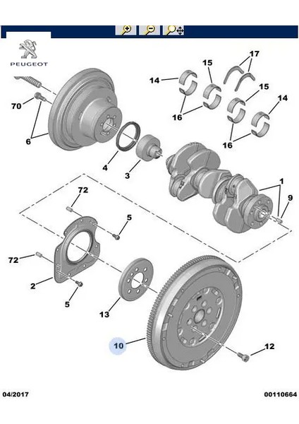 Komple Volant 208 (P21E) 2008 (P24E) C3 Aircross EB2ADT