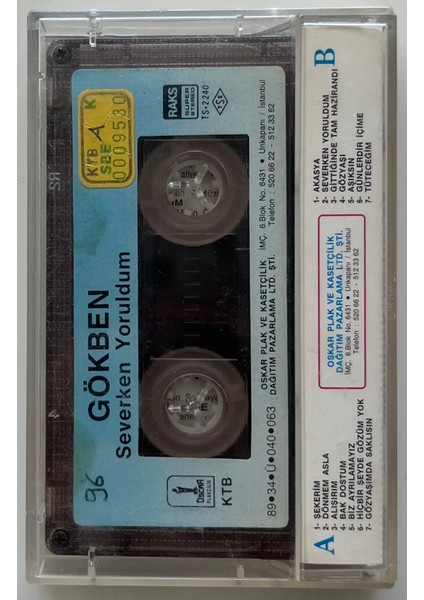 Gökben Severken Yoruldum Kaset (Orijnal Dönem Kağıt Baskı Kaset) fiyatları