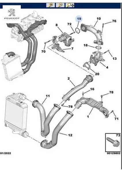 Hava Dozör Hortum Contasi 301-308(T9)-5008(P87E)