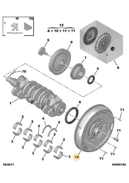 Komple Volant Peugeot Cıtroen, Peugeot 0532.Q4