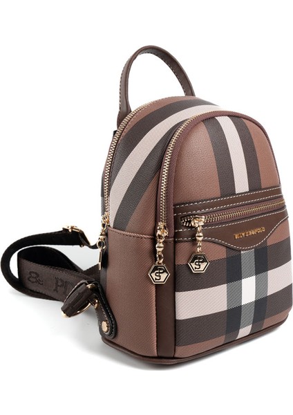 Kadın 983-47769 Sılver Polo Sırt Çantası MK85 Koyu Kahve-Mat Kahve fiyatları