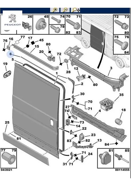 Sürgülü Kapi Lastiği Peugeot 9025.41