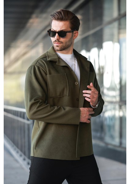 Haki Cepli Basic Erkek Polar Gömlek E6764 fiyatları