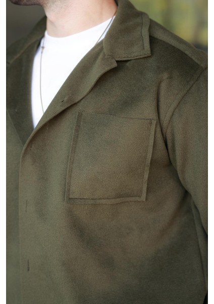 Haki Cepli Basic Erkek Polar Gömlek E6764 modelleri