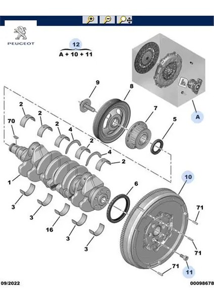 Debriyaj+Volan Kit 207-208-2008-308-308T9 DV6C