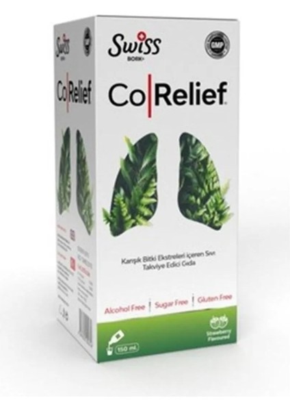 Swiss Bork Co-Relief Şurup 150 ml – Bitkisel Ekstraktlarla Boğaz Sağlığı ve Vucut Direncine Yardımcı