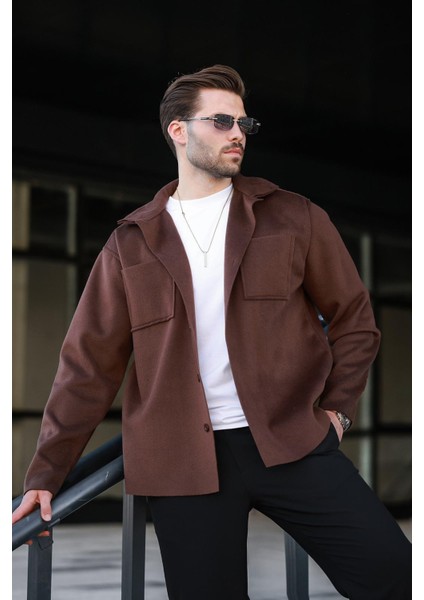 Kahverengi Cepli Basic Erkek Polar Gömlek E6764 fırsatları