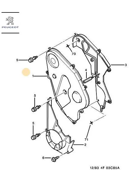 Motor Ön Kapaği Üst Peugeot 0320.J0