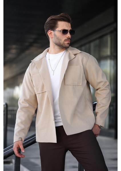 Bej Cepli Basic Erkek Polar Gömlek E6764 fiyatları