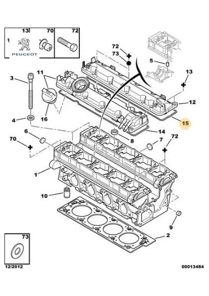 Kapak Contasi 306 / 405 / 406 XU7JP4 Peugeot Peugeot, Cıtroen 0249.A3