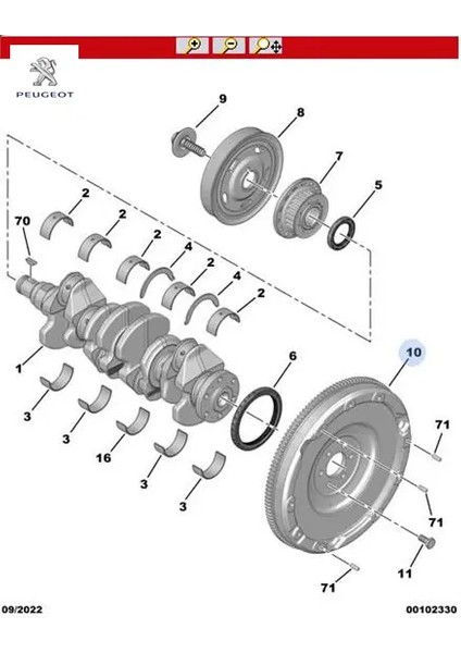 Komple Volan 208-308-2008-3008-5008-301-EXPERT Iv-Partner-Rifter-Traveller-C3-C4 DV6FD