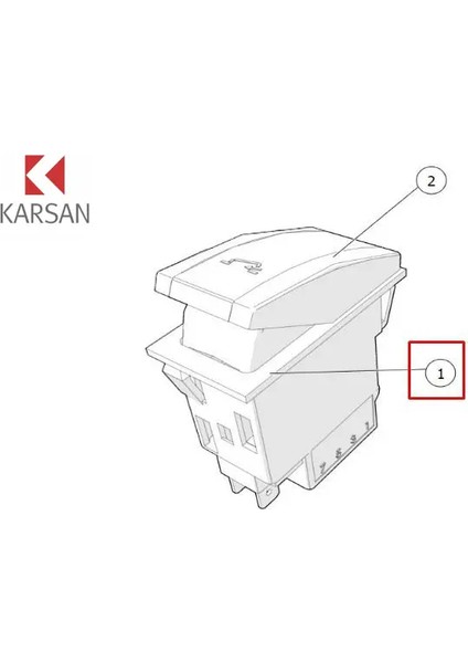 Torpido Üstü Anahtar Jest (2 Seviyeli) Karsan 7018047AA