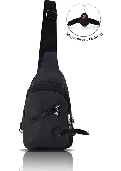 Unisex Siyah Krinkıl Çapraz Askılı Bel Omuz Çanta fiyatları