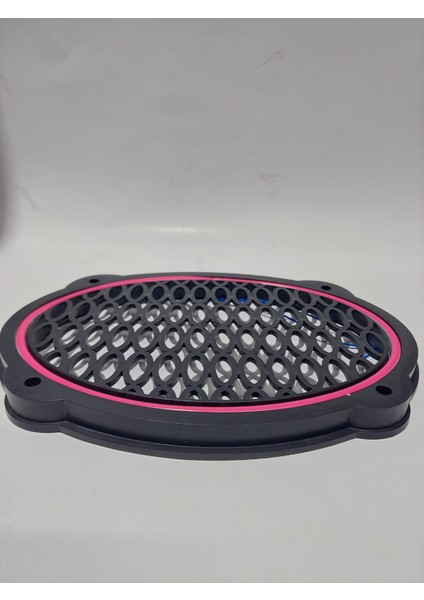 Koyu Pembe-Oval Neon LED Hoparlör Kapağı Çiftli fiyatları