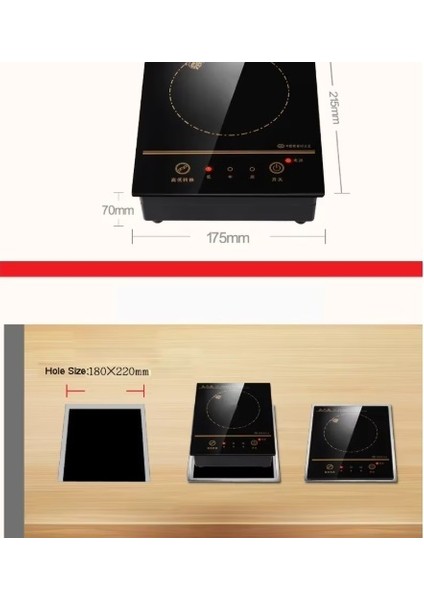 Mini Elektrikli Manyetik Indüksiyon Ocak 800W Tel Kontrol Gömülü 220V-50Hz Hotpot Ocak Brülör Su Geçirmez Tencere Çay Kazan Soba Ocak fiyatları
