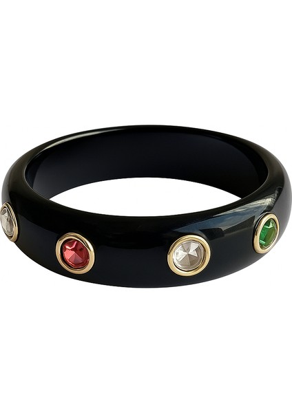 Kemik Renkli Taşlı Bileklik