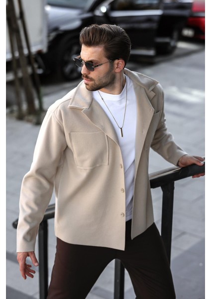 Bej Cepli Basic Erkek Polar Gömlek E6764 fırsatları