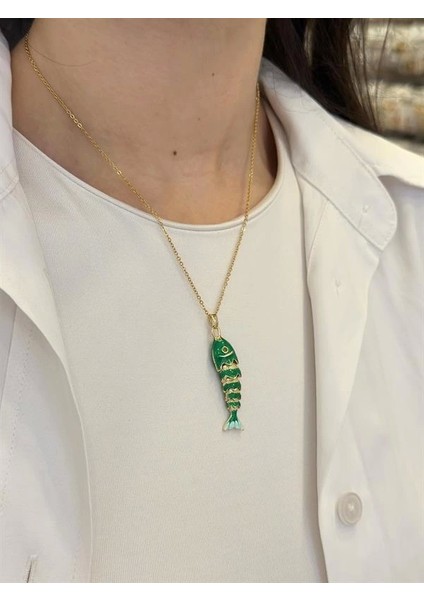 Balık Kolye - Yeşil
