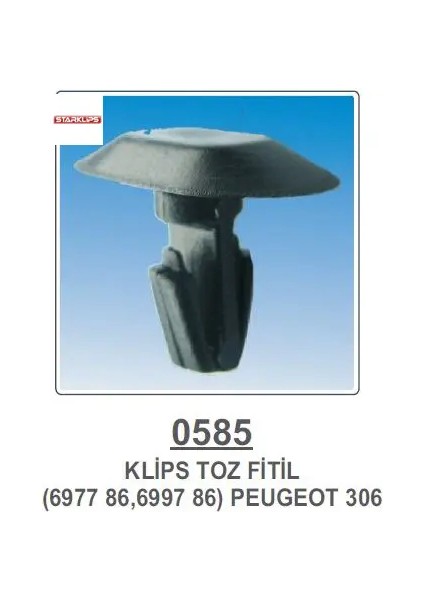 Kapi Toz Fitil Klipsi-Siyah 306-PARTNER