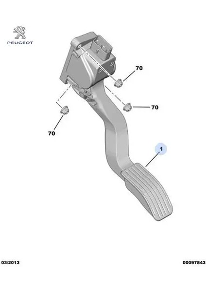 Gaz Pedali Elektronik Peugeot 1601.CW Cıtroen, Peugeot 1601.CW