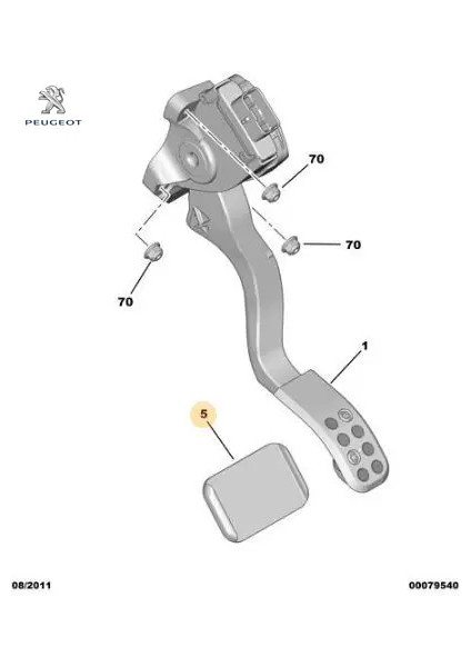 Pedal Bakaliti Peugeot 1606.06 1606.06