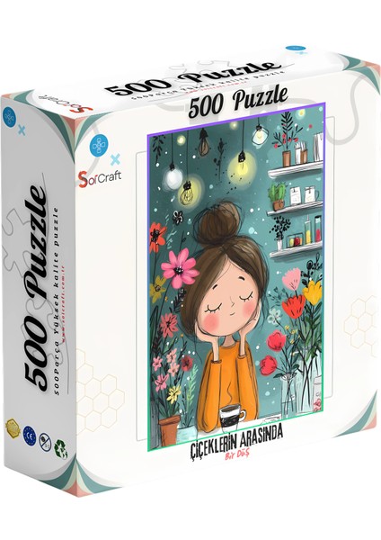 500 Parça Puzzle Çiçeklerin Arasında Bir Düş