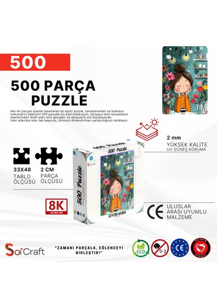 500 Parça Puzzle Çiçeklerin Arasında Bir Düş indirimleri