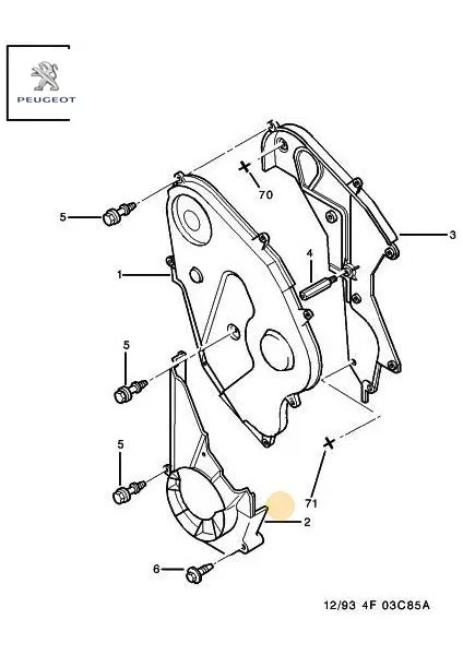 Motor Ön Kapaği Alt Peugeot 0320.F4
