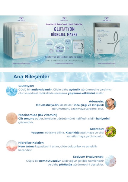 Beauugreen (1 Adet) Glutatyon Hidrojel Maske | Korean Cosmetics - Glutathione Hydrogel Mask (Tekli) indirimleri