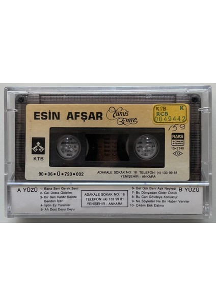 Esin Afşar Yunus Emre Kaset (Orijnal Dönem Kağıt Baskı Kaset) fiyatları