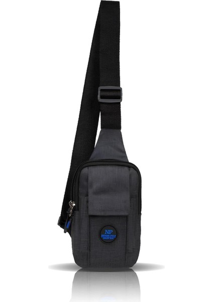 Unisex Keten Telefon Bölmeli Bel ve Çapraz Omuz Çanta