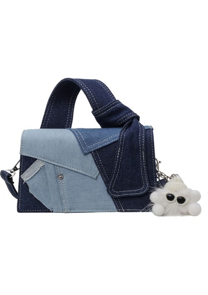 Minimalist Denim Vahşi Moda Tek Omuzlu Kadın Çantası (Yurt Dışından)