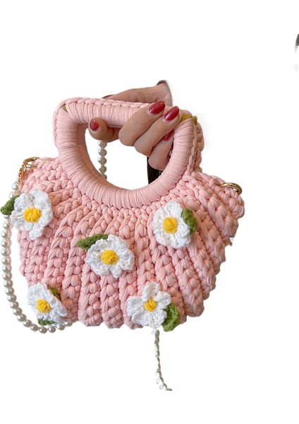 Gardenya Çiçek Kabukları El Dokuma Çanta (Yurt Dışından)