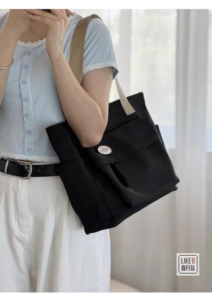 Naylon Tote Rahat Öğrenci Tek Omuz Çantası (Yurt Dışından) modelleri