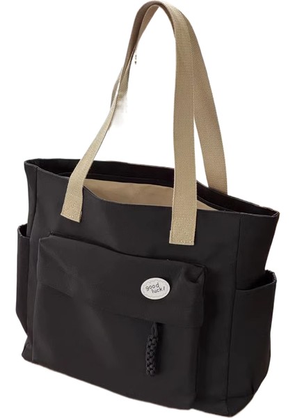 Naylon Tote Rahat Öğrenci Tek Omuz Çantası (Yurt Dışından)